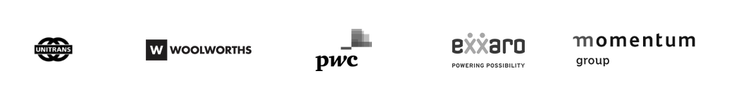 Trusted by Unitrans, Woolworths, PwC, Exxaro and Momentum Group